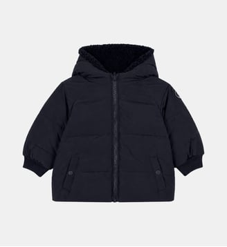 Manteau -  matelassé capuche imitation fourrure bouclée - Tartine Et Chocolat - Marine