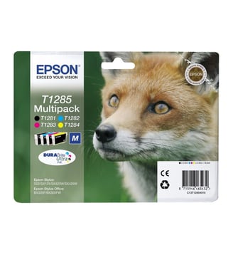 Cartouche d'encre T1285 (n/c/m/j) série Renard - Epson - Multicolore