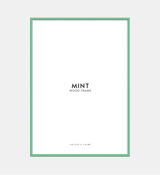 Cadre en bois menthe en acrylique - Poster & Frame - Menthe