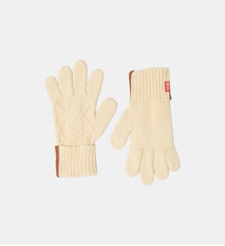 Gants en maille de laine et coton - Diesel - Beige