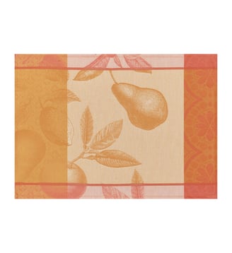 Set de table enduit Enduit Arrière-pays - Le Jacquard Francais - Melon
