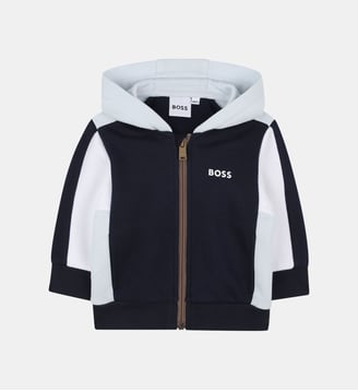 Cardigan con cappuccio - BOSS Kidswear - Bleu cargo