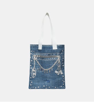 Sac cabas Wrisy effet denim - Diesel Kids - Denim bleu
