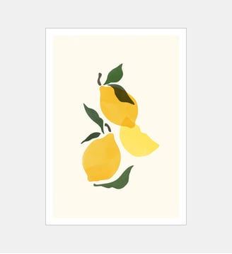 Poster   Composition Citron - Sacrée Frangine - Poster & Frame - Multicolore