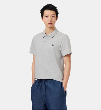 Polo regular fit en coton mélangé - Lacoste - Gris chine