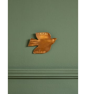 Déco murale oiseau laiton - Cyrillus - Doré