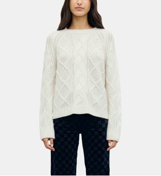 Pull à torsades en cachemire - RIANNE - Gerard Darel - Écru