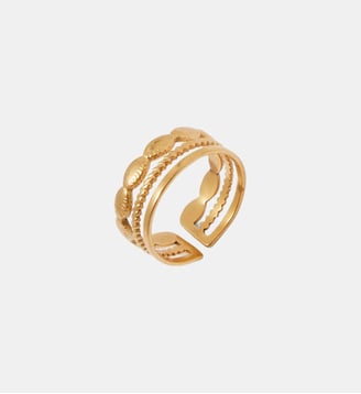Bague 3 rangs en acier inoxydable - Balaboosté - Doré