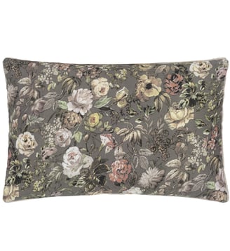 Taie d'oreiller imprimée en satin de coton, MANSUR - Designers Guild - Marron