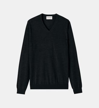 Pull col V ultrafin - Bompard - Noir