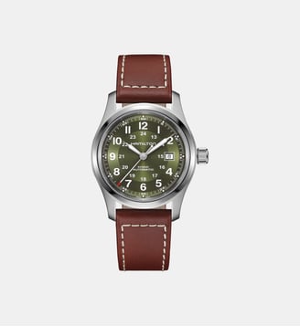 Montre automatique Khaki field Vert olive H70605560 - Hamilton - Argenté