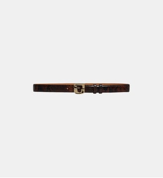 Ceinture signature en cuir effet python - LE LAUREN - Gerard Darel - Marron