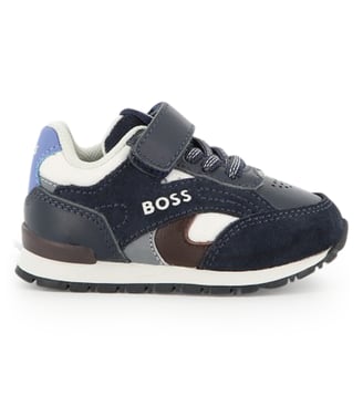 Baskets basses à lacets - BOSS Kidswear - Bleu cargo
