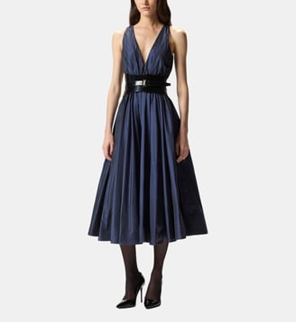 Robe avec nœud et jupe fluide - Pinko - Bleu nuit sans lune