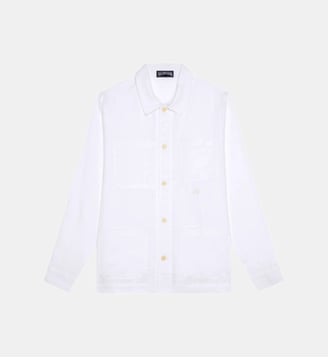 Surchemise en lin unie - Vilebrequin - Blanc