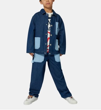 Veste en jean en coton - Kenzo Kids - Bleu jean