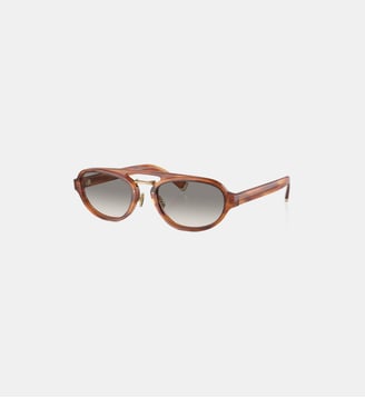 Lunettes de soleil Ovale BC4008S - Brunello Cucinelli - Miel havana