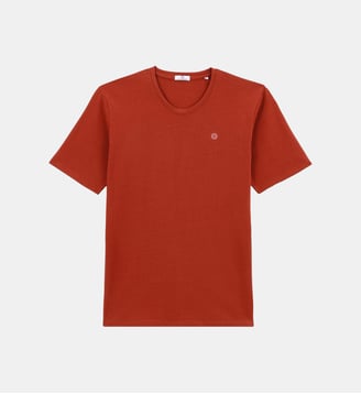 T-shirt col rond Théo en coton - Serge Blanco - Rouge