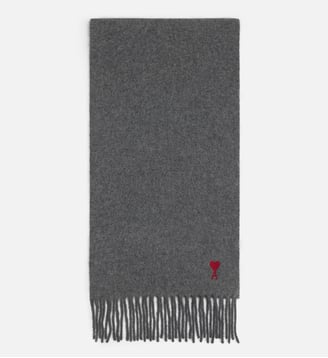 Echarpe Ami de Coeur Rouge unisexe - AMI Paris - Gris foncé