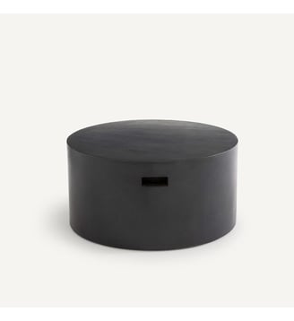 Bout de canapé rond de jardin, aspect ciment - AM.PM - Anthracite