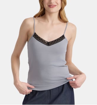 débardeur Clea en jersey de coton gris - Agnès b. - Gris shark