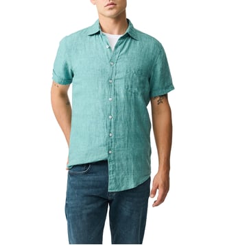 Chemise slim en lin manches courtes Palm Beach - Rodd & Gunn - Savannah