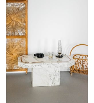 Table basse en marbre Marie-Pierre N°80- Produit chiné - Debongout - Gris