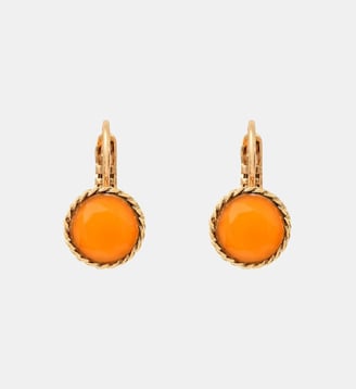 Boucles d'oreilles dormeuses   - Louise - Satellite - Orange