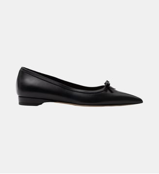 Marsilio - Ballerines En Cuir Lisse Noir - Parallèle - Noir