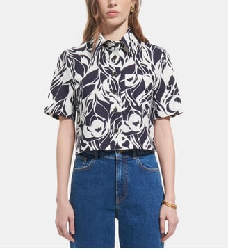 Chemise Celinette  Fleurs en lin - Zapa - Multicolore