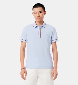 Polo Paris regular fit en Piqué stretch - Lacoste - Bleu clair