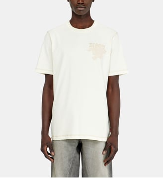 T-shirt classique avec écusson brodé - Diesel - Blanc