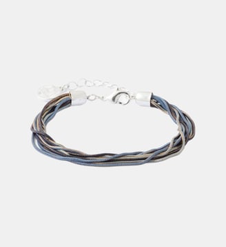 Bracelet multi rangs bleu et noir - Balaboosté - Bleu