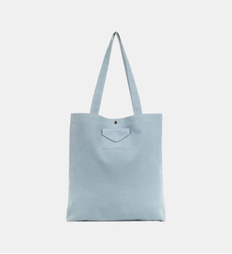 Sac cabas épaule Suédine KBA - Lancaster - Bleu fumé