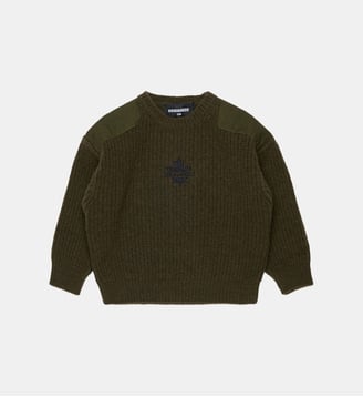 Pull ras du cou avec logo - Dsquared2 - Kaki