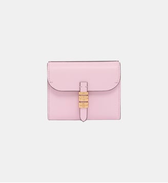 Portefeuille en cuir avec logo pinko - Pinko - Rose clair