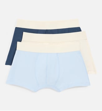 Pack Trois Boxers Ami De Coeur en Coton - AMI Paris - Creme, encre et cachemire