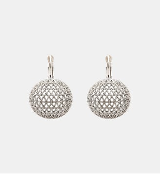 Boucles d'oreilles dormeuses rondes   - Betty - Satellite - Argenté