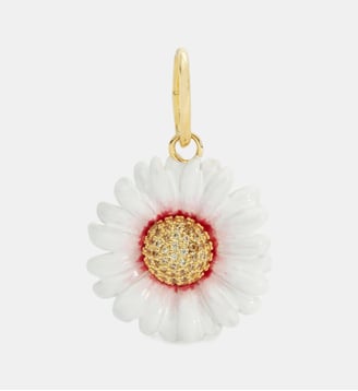 Pendentif fleur blanche marguerite, Attachement et Insouciance - Les Néréides - Multicolore