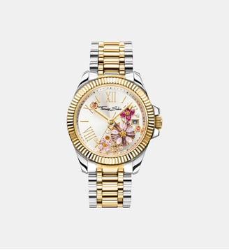 Montre pour femme fleurs - Thomas Sabo - Jaune doré
