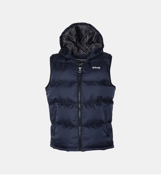 Doudoune sans manches à capuche - Schott - Bleu nuit