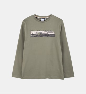 T-shirts à manches longues - BOSS Kidswear - Tilleul