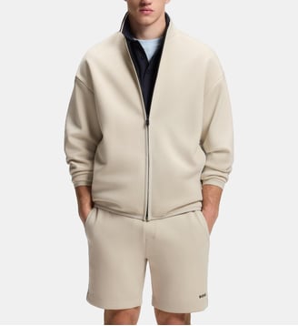 Sweat zippé  - BOSS - Beige clair
