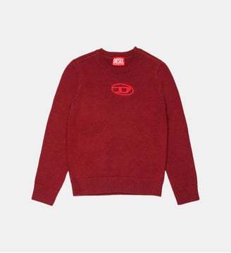 Pull ras du cou avec logo - Diesel Kids - Bordeaux