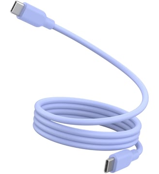 Câble de charge vers USB-C silicone magnétique1M Violet - Essentiel B - Vert