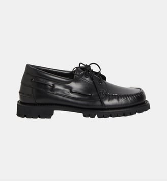 chaussures Henri en cuir noir - Agnès b. - Noir