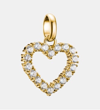Pendentif Charm cœur avec pierres blanches Connect - Thomas Sabo - Or