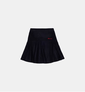 Jupe midi avec logo - Marni - Bleu marine