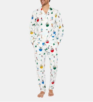 Pyjama boutonné en Pilou des Vosges - Mont Pyjama - Arthur - Blanc