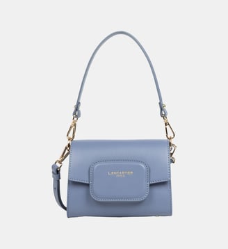 Mini sac trotteur Paris PAD en cuir - Lancaster - Bleu givre